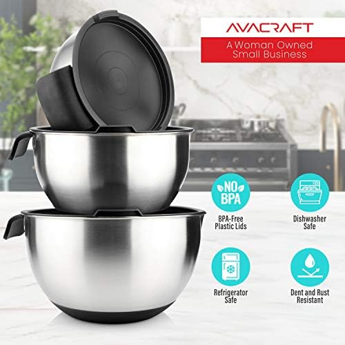 AVACRAFT 18/10 Stainless Steel Mixing Bowl Set
