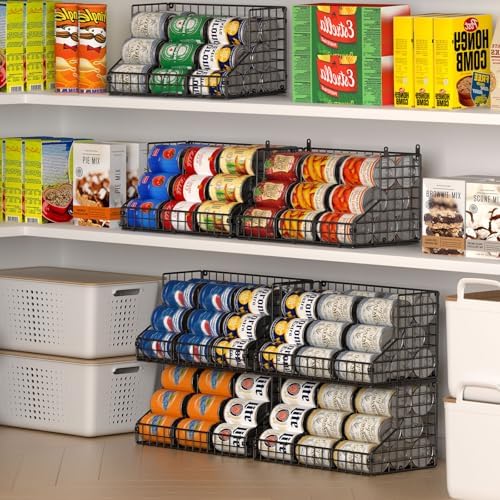 4 Pack Stackable Can Rack Organizer