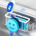 MURLONG Sponge Holder for Kitchen Sink, Sink Caddy Smiley Face-White