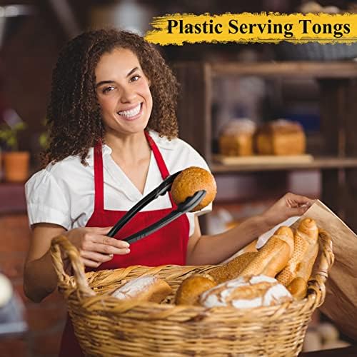 150 Pcs Plastic Tongs, 9 Inch Disposable Serving Tongs