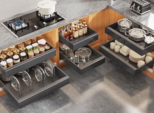 Seinloes 6Pack Expandable Pull Out Cabinet Organizer 21"Deep