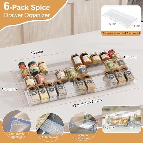 Spice Drawer Organizer Insert