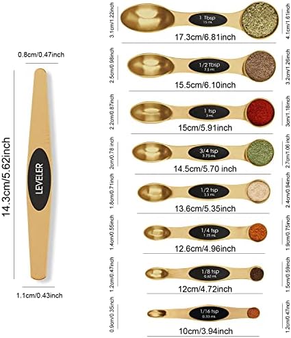 Magnetic Measuring Spoons Set Stainless Steel