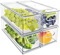 MANO Fridge Drawer Pull Out Stackable Bins