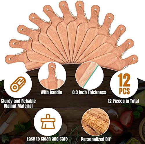 Patelai 12 Packs Wooden Cutting Board Set