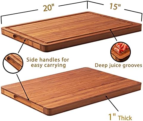 Allsum XL Cutting Board for Kitchen, 20x15" Extra Large, Cheese Board, Durable