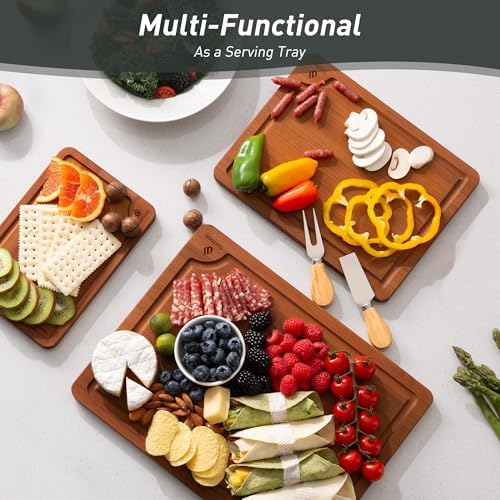 3 Packs Bamboo Cutting Board Set