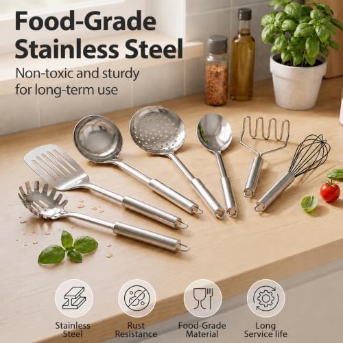 Leonyo 32 Pcs Stainless Steel Kitchen Cooking Utensils Set