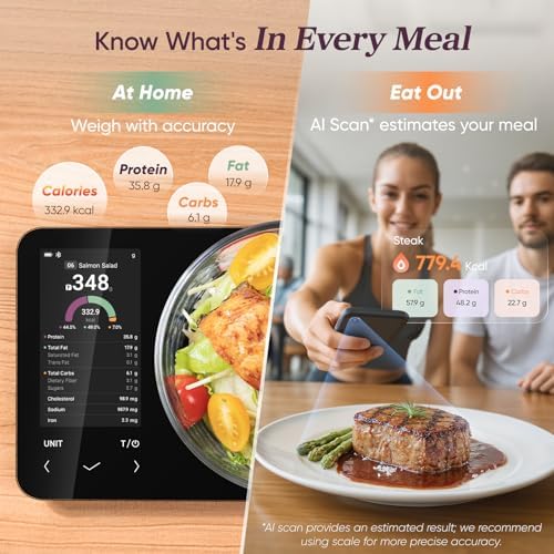 Cosori Smart Food Scale with Nutritional Calculator, USB Rechargeable