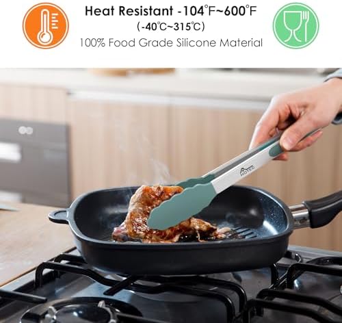 HOTEC Stainless Steel Kitchen Tongs