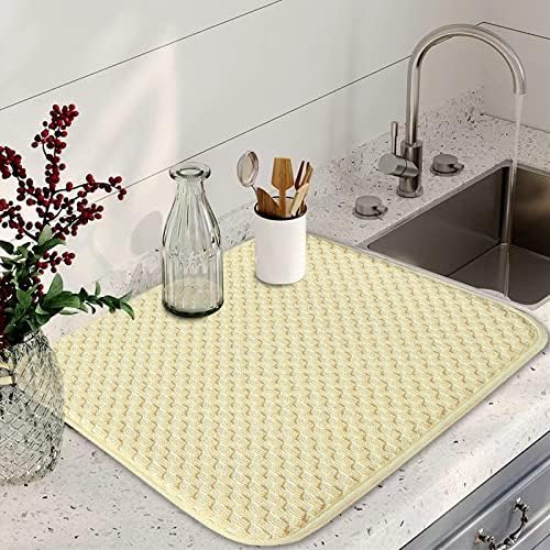 2Pack Dish Drying Mats Kitchen Counter, Kitchen Dish Drying Pads
