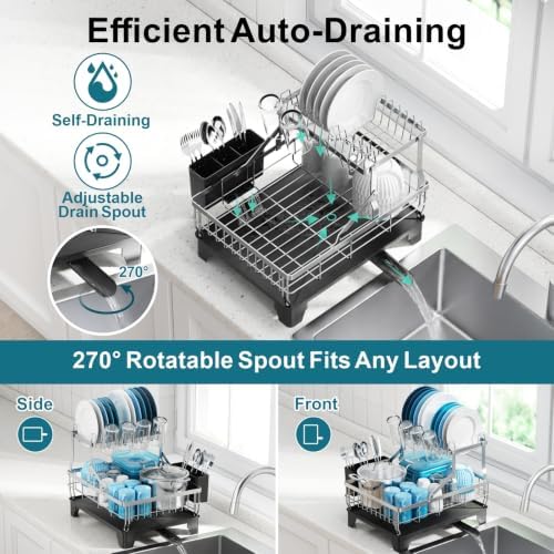 GSlife Stainless Steel Dish Drying Rack