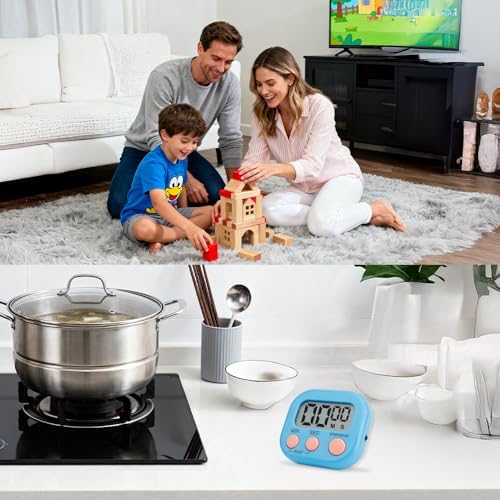 Digital Kitchen Timer, Magnetic Countdown Minute Simple Timer