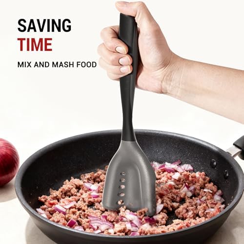 Meat Chopper Mincing Spatula, Silicone Hamburger Grinder