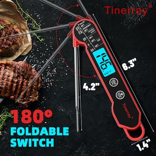 Professional Digital Meat Thermometer Instant Read Waterproof – Folding Probe