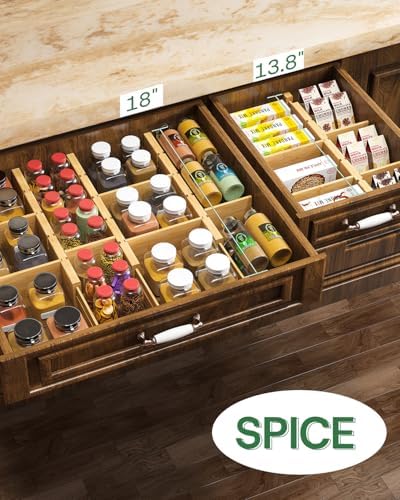 kiplant Bamboo Drawer Dividers