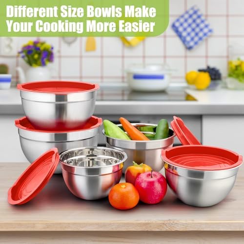 P&P CHEF Metal Mixing Bowls