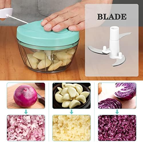 Cambom Manual Food Chopper Vegetable Cutter, Hand String Vegetable Chopper
