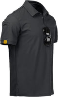 SCODI Mens Polo Shirts Performance Short Sleeve Tactical Shirts Athletic Golf Shirt for Men Daily Casual Collared T-Shirt