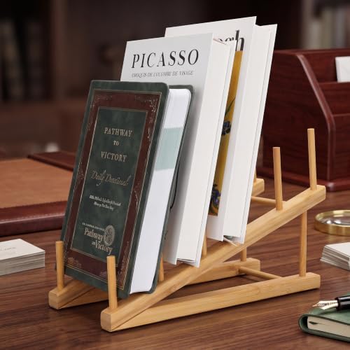 Bamboo Dish Rack, 4 Pack, Bamboo Plate Organizer