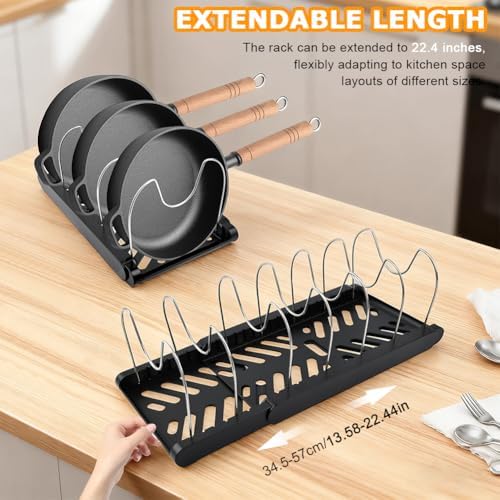 Expandable Pot and Pan Organizer Rack