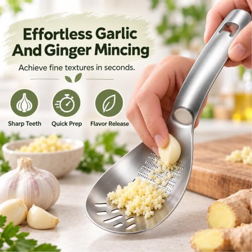 5-in-1 430 Stainless Steel Cooking Spoon, Egg Yolk Separator