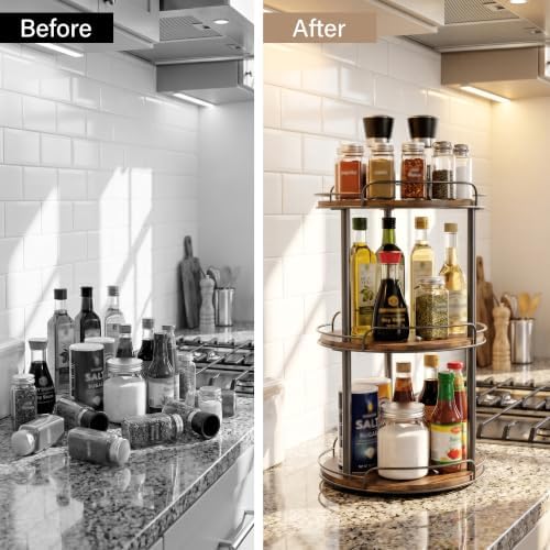 3-Tier Lazy Susan Spice Rack