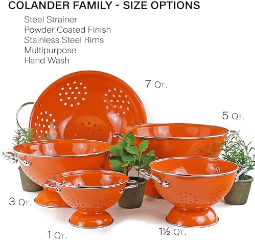 Reston Lloyd, 1.5 Quart Powder Coated Steel Kitchen Strainer Basket