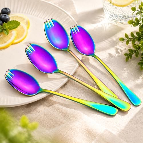 IQCWOOD 304 Stainless Steel Sporks