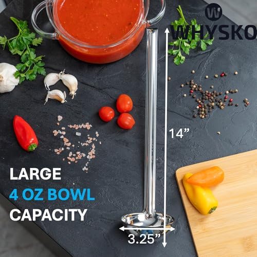 Stainless Steel Soup Ladle, 4 oz Metal Serving Spoon, Heat Resistant