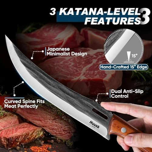 Huusk Japanese High Carbon Steel Carving Knife