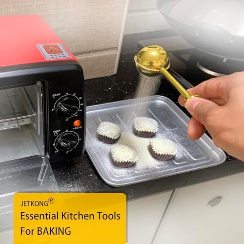 JETKONG Powdered Sugar Shaker Duster Flour Dispenser Shaker