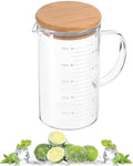Glass Pitcher with Lid, 17OZ/500ML Glass Pitchers with Handle and Lid