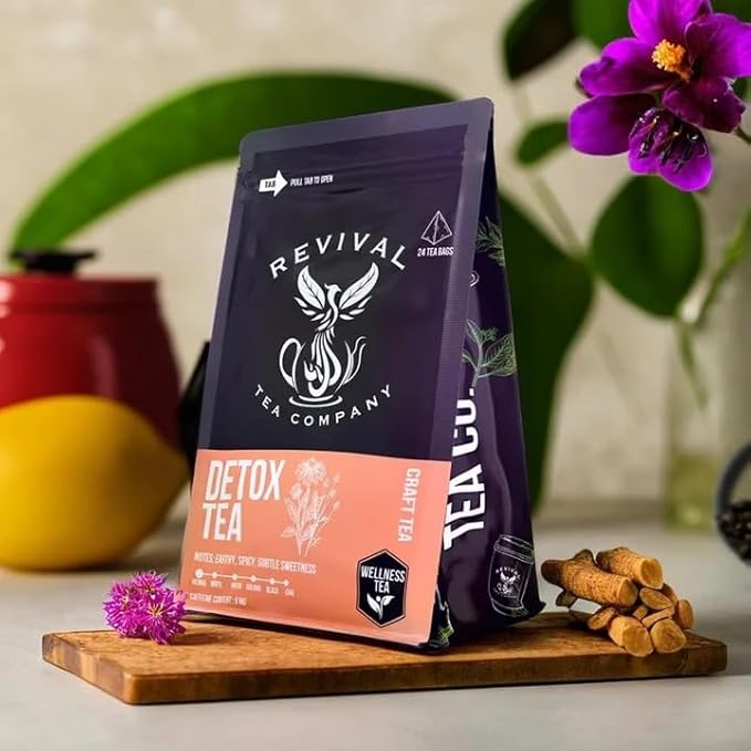 Revival Tea Company Herbal Tea - Hand Blended Craft Bold Flavor | Loose Leaf or Tea Bags | Organic and Caffeine Free (Loose Leaf, Detox Tea)