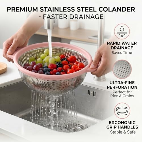 HiramWare Stainless Steel Colander