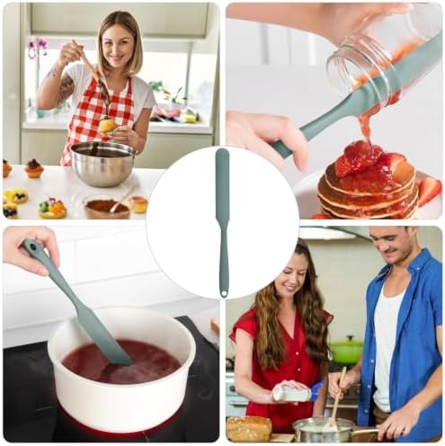Silicone Jar Spatula, Non-Stick Heat Resistant Kitchen Thin Spatula, Sourdough