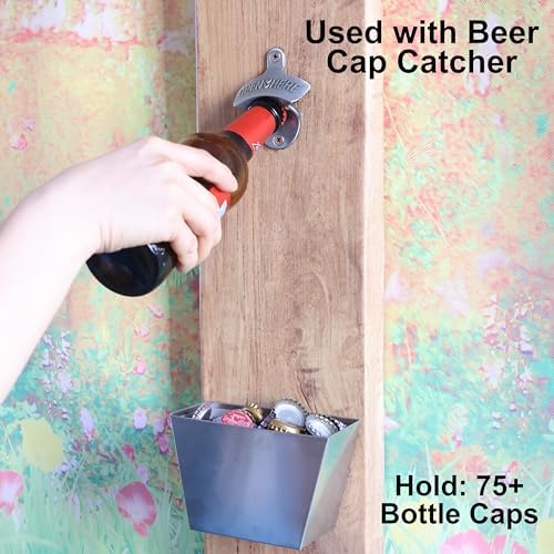 15 PCS Vintage Wall Mount Bottle Opener Silver Rustproof Mountable Beer Bottle