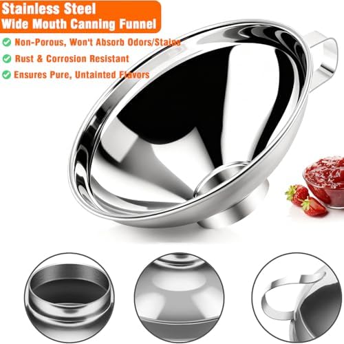 2-Pack Canning Funnels, Wide Mouth & Regular Mouth Kitchen Funnels