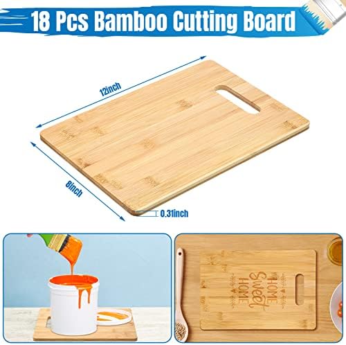 Vesici 18 Pack 12" x 8" Bamboo Cutting Board