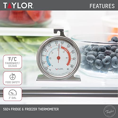 Taylor Precision Products 5924 Large Dial Kitchen Refrigerator and Freezer