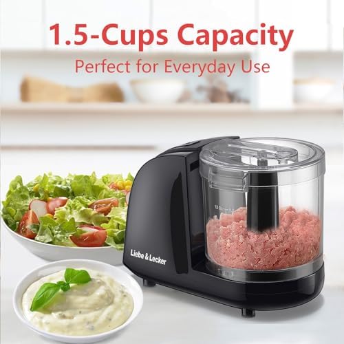 Liebe&Lecker Mini Food Processor 1.5 Cup Electric Food Chopper