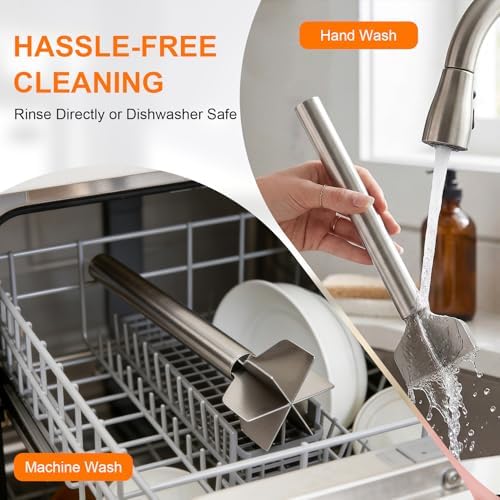 Meat Masher, Stainless Steel 6 Blade Ground Beef Chopper Tool