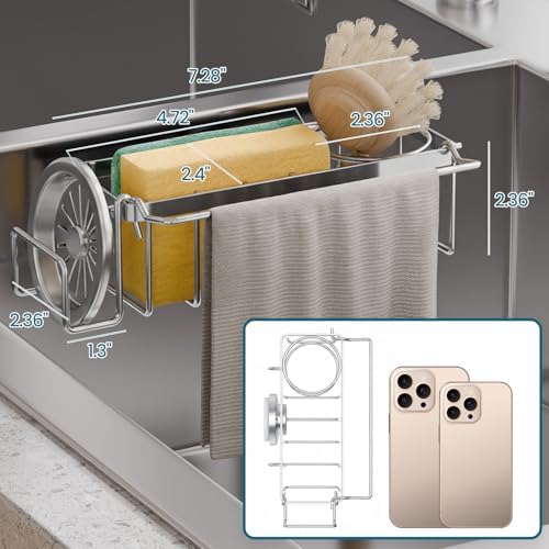 TAILI 4-in-1 Sponge Holder for Kitchen Sink