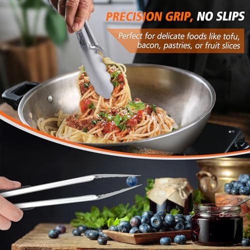 Hotec Stainless Steel Locking Kitchen Tongs