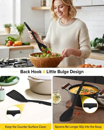 BUNDLEPRO Silicone Cooking Utensils Set