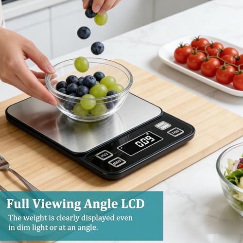 Waterproof Food Scale, 22lb Digital Kitchen Scale