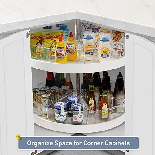 Leeden Lazy Susan Cabinet Organizer, 1/8 Wedge Bins