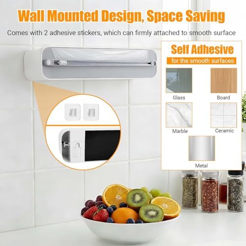 Large Magnetic Plastic Wrap and Foil Dispenser