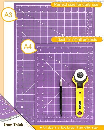 Thickened 18"x12" Self Healing Cutting Mat, Idemeet Rotary Cutting Sewing Mat