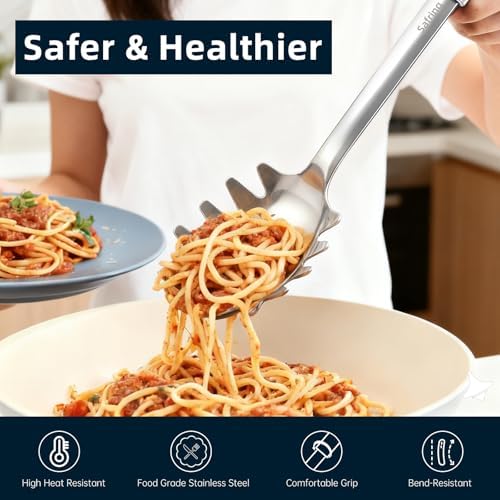 Safring Stainless Steel Soup Ladle and Spaghetti Spoon Set, Heat Resistant